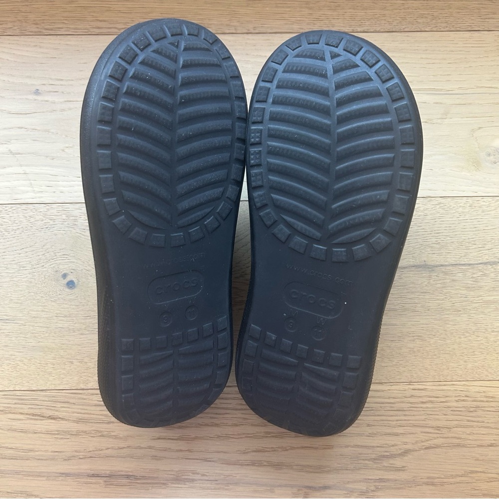 CROCS Classic Black Dual-Strap Slide Sandals - Picture 5 of 6